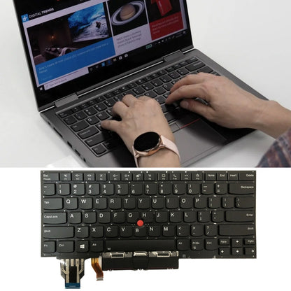 For Lenovo ThinkPad X1 Yoga 4th Gen 20QF US Version Backlight Laptop Keyboard with Touchpad Button(Black) - Lenovo Spare Parts by buy2fix | Online Shopping UK | buy2fix