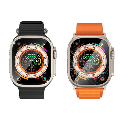 For Apple Watch Ultra 49mm Aluminum Alloy Frame Integrated Tempered Film(Original Color) by buy2fix