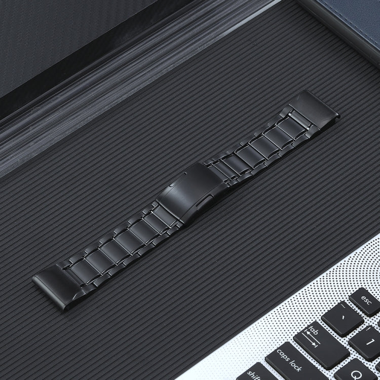 For Garmin Forerunner 965/955/945/935 22mm Quick Release Five Bead Titanium Steel Watch Band(Black) by buy2fix