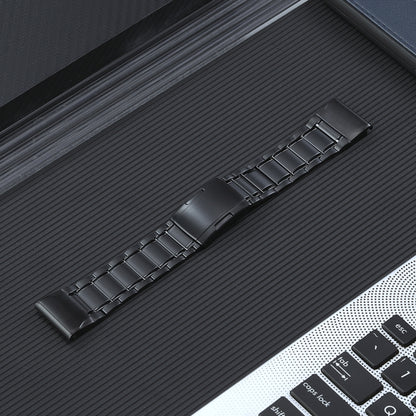 For Garmin Forerunner 965/955/945/935 22mm Quick Release Five Bead Titanium Steel Watch Band(Black) by buy2fix