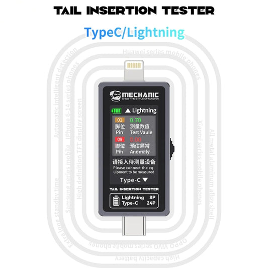 Mechanic T-824 Type-C to Lightning High Precision Digital Display Tail Insertion Tester - Test Tools by MECHANIC | Online Shopping UK | buy2fix