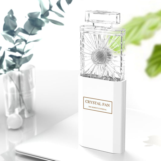 Perfume Shape Portable Fan Hidden Blade Fan(White) - Electric Fans by buy2fix | Online Shopping UK | buy2fix