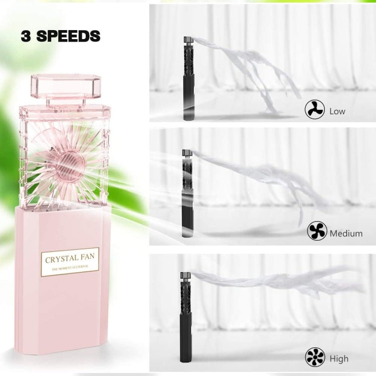 Perfume Shape Portable Fan Hidden Blade Fan(Pink) - Electric Fans by buy2fix | Online Shopping UK | buy2fix