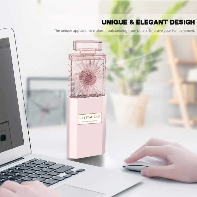 Perfume Shape Portable Fan Hidden Blade Fan(Pink) - Electric Fans by buy2fix | Online Shopping UK | buy2fix