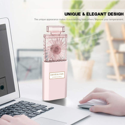 Perfume Shape Portable Fan Hidden Blade Fan(Pink) - Electric Fans by buy2fix | Online Shopping UK | buy2fix
