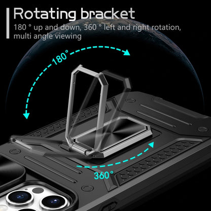 For iPhone 12 Pro Max Camshield Robot TPU Hybrid PC Phone Case(Black) - iPhone 12 Pro Max Cases by buy2fix | Online Shopping UK | buy2fix