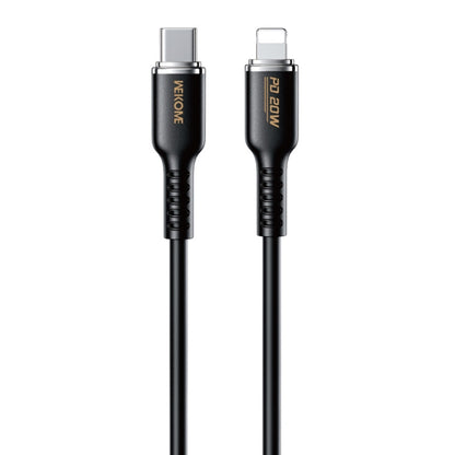 WK WDC-10 PD 20W USB-C/Type-C to 8 Pin Silicone Data Cable, Length: 1.2m(Black) - 2 in 1 Cable by WK | Online Shopping UK | buy2fix