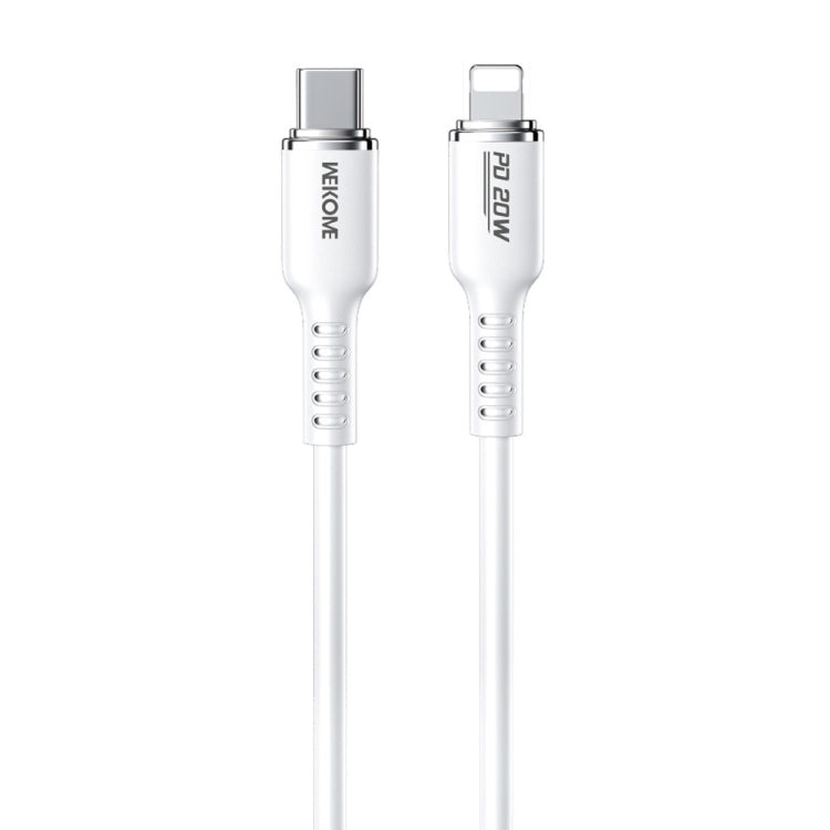 WK WDC-10 PD 20W USB-C/Type-C to 8 Pin Silicone Data Cable, Length: 1.2m(White) - 2 in 1 Cable by WK | Online Shopping UK | buy2fix