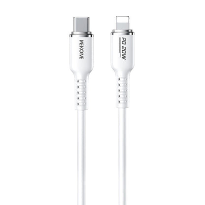 WK WDC-10 PD 20W USB-C/Type-C to 8 Pin Silicone Data Cable, Length: 1.2m(White) - 2 in 1 Cable by WK | Online Shopping UK | buy2fix