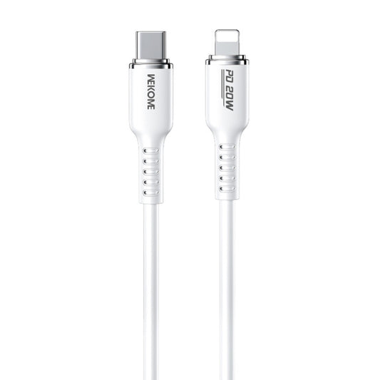 WK WDC-10 PD 20W USB-C/Type-C to 8 Pin Silicone Data Cable, Length: 1.2m(White) - 2 in 1 Cable by WK | Online Shopping UK | buy2fix