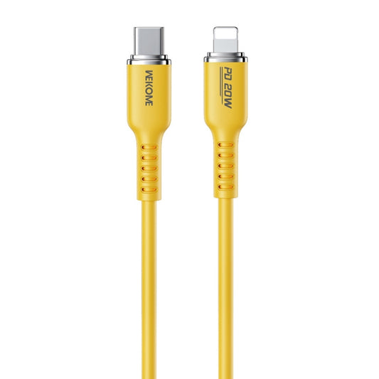 WK WDC-10 PD 20W USB-C/Type-C to 8 Pin Silicone Data Cable, Length: 1.2m(Yellow) - 2 in 1 Cable by WK | Online Shopping UK | buy2fix