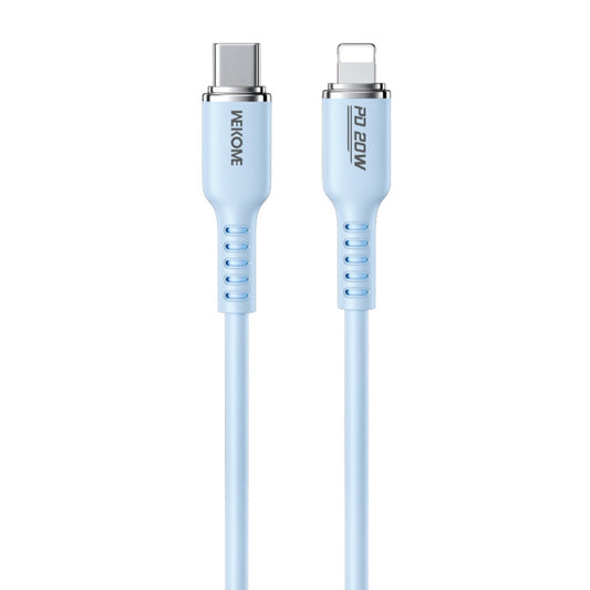 WK WDC-10 PD 20W USB-C/Type-C to 8 Pin Silicone Data Cable, Length: 1.2m(Blue) - 2 in 1 Cable by WK | Online Shopping UK | buy2fix