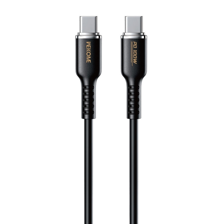 WK WDC-11 100W USB-C/Type-C to USB-C/Type-C Silicone Data Cable, Length: 1.2m(Black) - USB-C & Type-C Cable by WK | Online Shopping UK | buy2fix