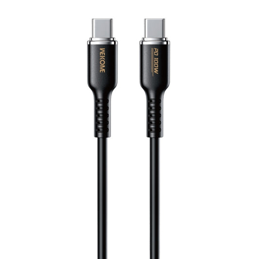 WK WDC-11 100W USB-C/Type-C to USB-C/Type-C Silicone Data Cable, Length: 1.2m(Black) - USB-C & Type-C Cable by WK | Online Shopping UK | buy2fix