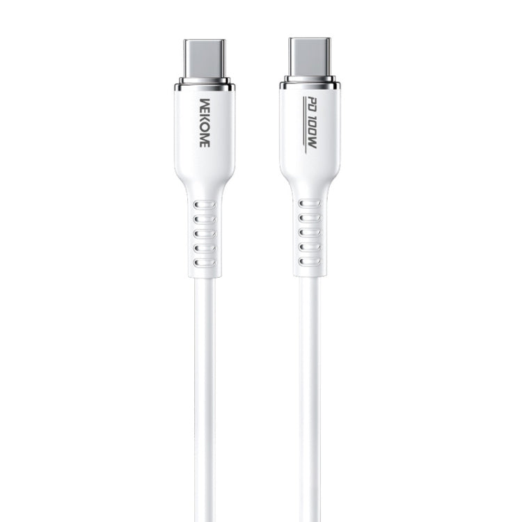 WK WDC-11 100W USB-C/Type-C to USB-C/Type-C Silicone Data Cable, Length: 1.2m(White) - USB-C & Type-C Cable by WK | Online Shopping UK | buy2fix