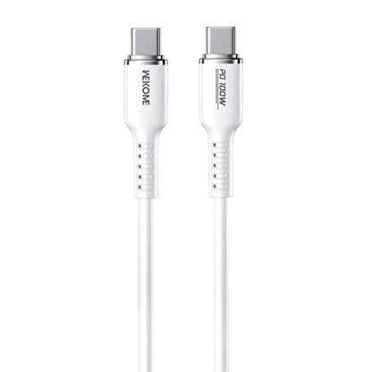 WK WDC-11 100W USB-C/Type-C to USB-C/Type-C Silicone Data Cable, Length: 1.2m(White) - USB-C & Type-C Cable by WK | Online Shopping UK | buy2fix