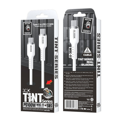 WK WDC-11 100W USB-C/Type-C to USB-C/Type-C Silicone Data Cable, Length: 1.2m(White) - USB-C & Type-C Cable by WK | Online Shopping UK | buy2fix