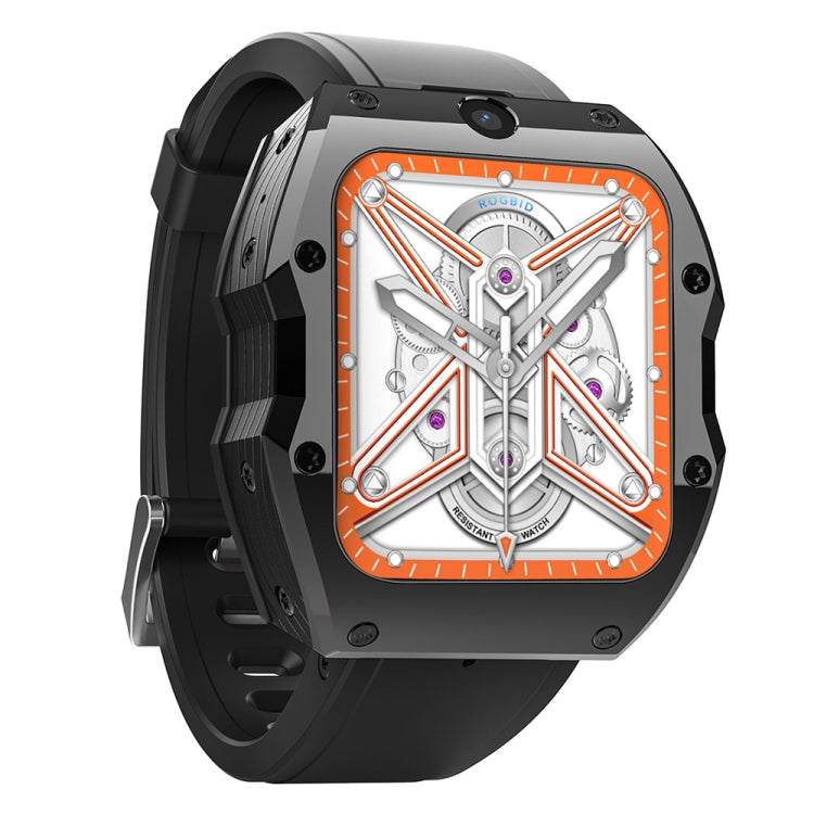 Model X 1.99 inch IP68 Waterproof Android 9.0 4G Dual Cameras Ceramics Smart Watch, Specification:4GB+128GB(Black) by buy2fix