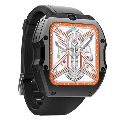 Model X 1.99 inch IP68 Waterproof Android 9.0 4G Dual Cameras Ceramics Smart Watch, Specification:4GB+128GB(Black) by buy2fix
