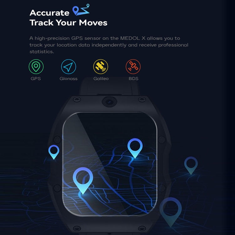 Model X 1.99 inch IP68 Waterproof Android 9.0 4G Dual Cameras Ceramics Smart Watch, Specification:2GB+16GB(Black Orange) by buy2fix