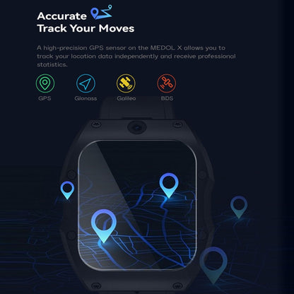 Model X 1.99 inch IP68 Waterproof Android 9.0 4G Dual Cameras Ceramics Smart Watch, Specification:2GB+16GB(Black) by buy2fix