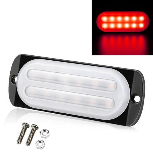 DC12V-24V / 36W Car Truck Emergency Strobe Flash Warning Light 12LEDs Ultra-thin Side Lights(Red) - Warning Lights by buy2fix | Online Shopping UK | buy2fix