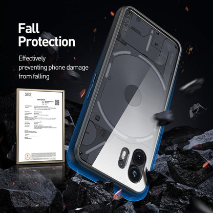 For Nothing Phone 2 Transparent Shockproof TPU Phone Case(Black) - Nothing Cases by buy2fix | Online Shopping UK | buy2fix
