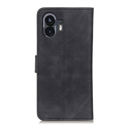 For Nothing Phone 2 KHAZNEH Retro Texture Leather Phone Case(Black) - Nothing Cases by buy2fix | Online Shopping UK | buy2fix