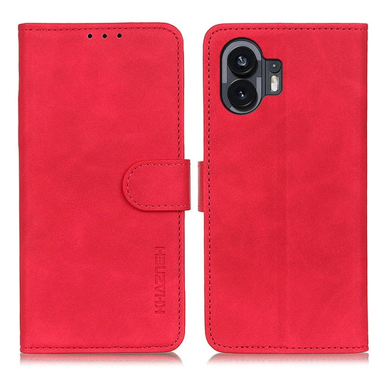 For Nothing Phone 2 KHAZNEH Retro Texture Leather Phone Case(Red) - Nothing Cases by buy2fix | Online Shopping UK | buy2fix