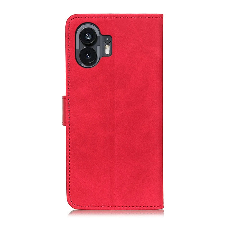 For Nothing Phone 2 KHAZNEH Retro Texture Leather Phone Case(Red) - Nothing Cases by buy2fix | Online Shopping UK | buy2fix