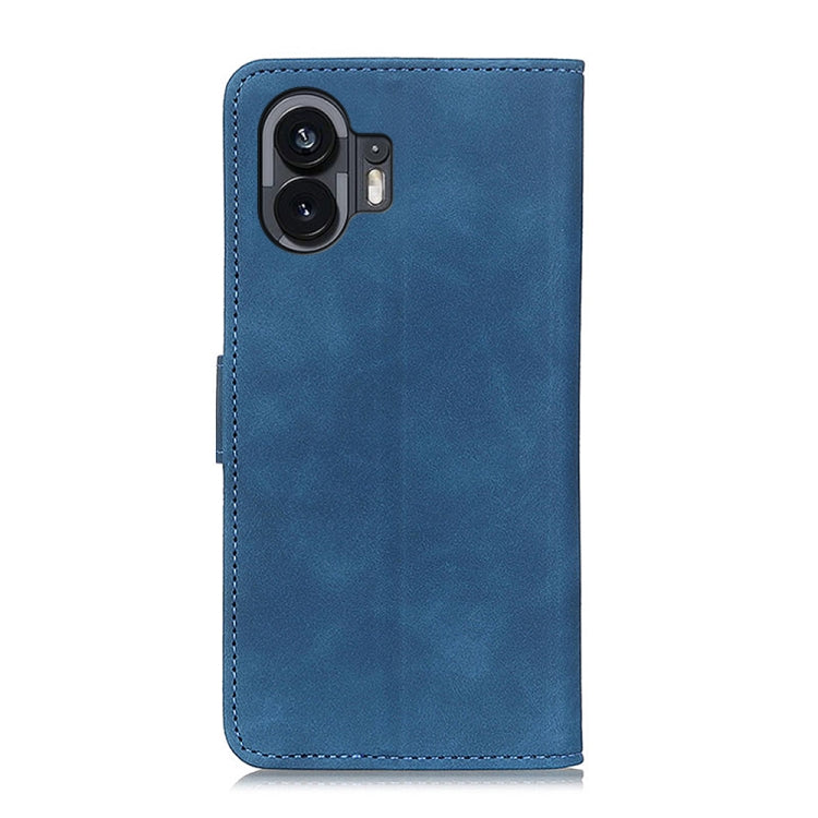 For Nothing Phone 2 KHAZNEH Retro Texture Leather Phone Case(Blue) - Nothing Cases by buy2fix | Online Shopping UK | buy2fix