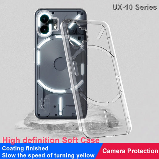 For Nothing Phone 2 imak UX-10 Series Transparent Shockproof TPU Phone Case(Transparent) - Nothing Cases by imak | Online Shopping UK | buy2fix