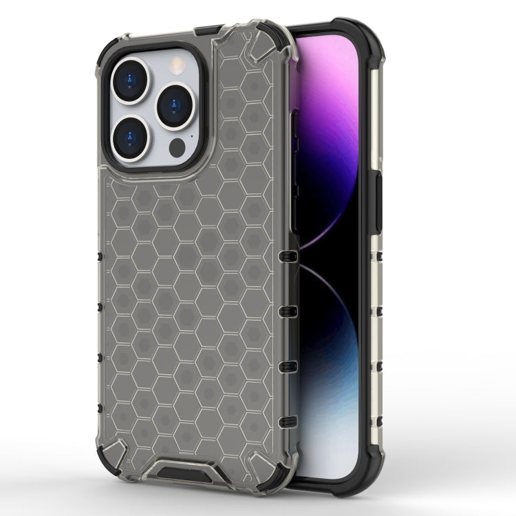 For iPhone 15 Pro Max Honeycomb Shockproof Phone Case(Black) - iPhone 15 Pro Max Cases by buy2fix | Online Shopping UK | buy2fix