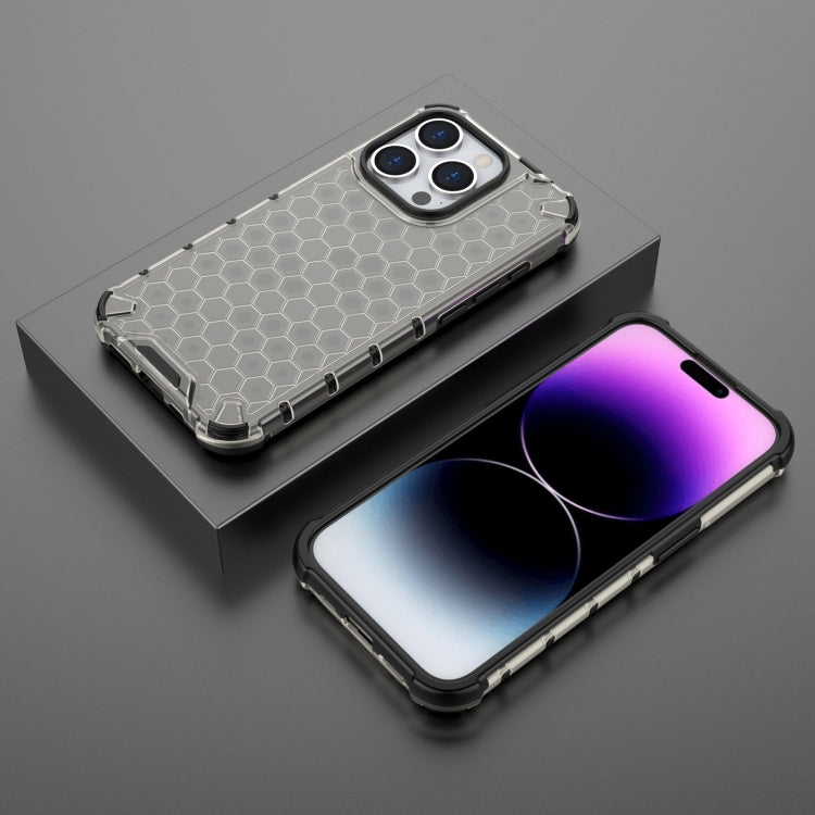 For iPhone 15 Pro Max Honeycomb Shockproof Phone Case(Black) - iPhone 15 Pro Max Cases by buy2fix | Online Shopping UK | buy2fix