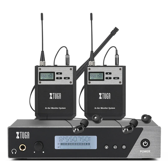 XTUGA  IEM1100 Professional Wireless In Ear Monitor System 2 BodyPacks(AU Plug)