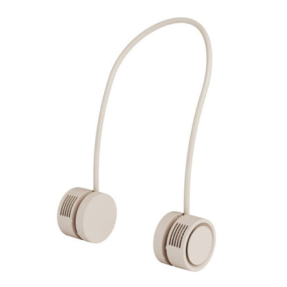 DQ209 Portable Hanging Neck Mute Aroma Diffuser Small Fan(Apricot) by buy2fix