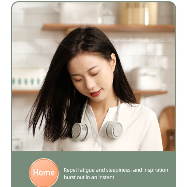 DQ209 Portable Hanging Neck Mute Aroma Diffuser Small Fan(White) by buy2fix