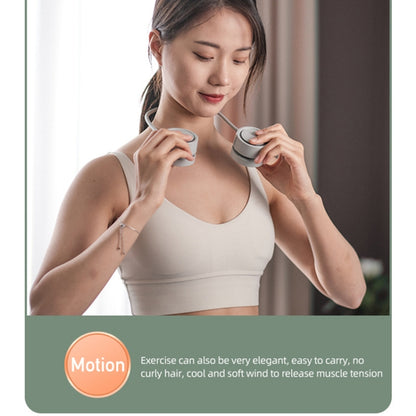 DQ209 Portable Hanging Neck Mute Aroma Diffuser Small Fan(Apricot) by buy2fix