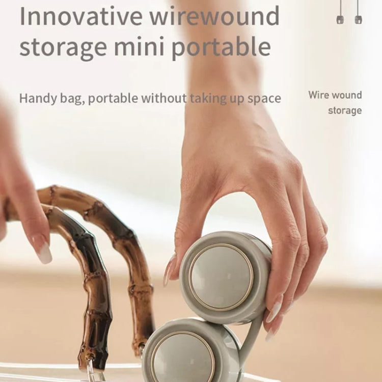 DQ210 Portable Hanging Neck Mute Aroma Diffuser Small Fan(Apricot) by buy2fix