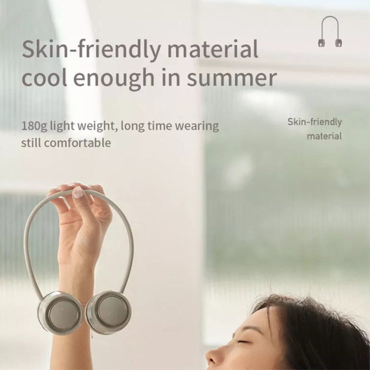 DQ210 Portable Hanging Neck Mute Aroma Diffuser Small Fan(Apricot) by buy2fix