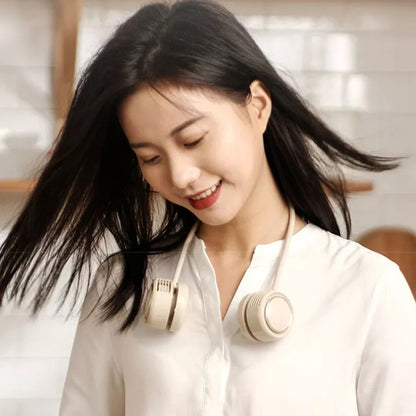 DQ210 Portable Hanging Neck Mute Aroma Diffuser Small Fan(Ice Green) by buy2fix