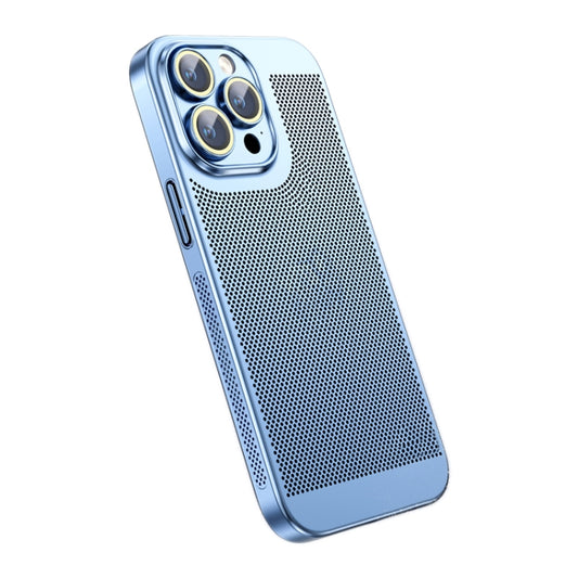 For iPhone 14 Pro Ice Sense Heat Dissipation Electroplating PC Phone Case(Blue) - iPhone 14 Pro Cases by buy2fix | Online Shopping UK | buy2fix