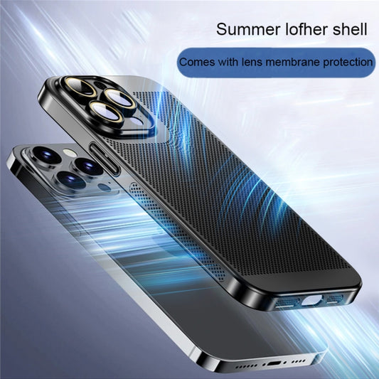 For iPhone 14 Pro Ice Sense Heat Dissipation Electroplating PC Phone Case(Silver) - iPhone 14 Pro Cases by buy2fix | Online Shopping UK | buy2fix