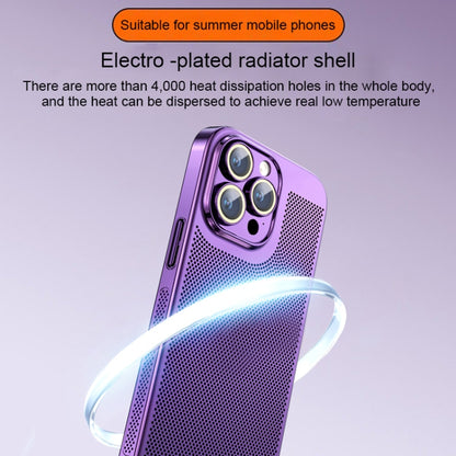 For iPhone 14 Pro Ice Sense Heat Dissipation Electroplating PC Phone Case(Silver) - iPhone 14 Pro Cases by buy2fix | Online Shopping UK | buy2fix