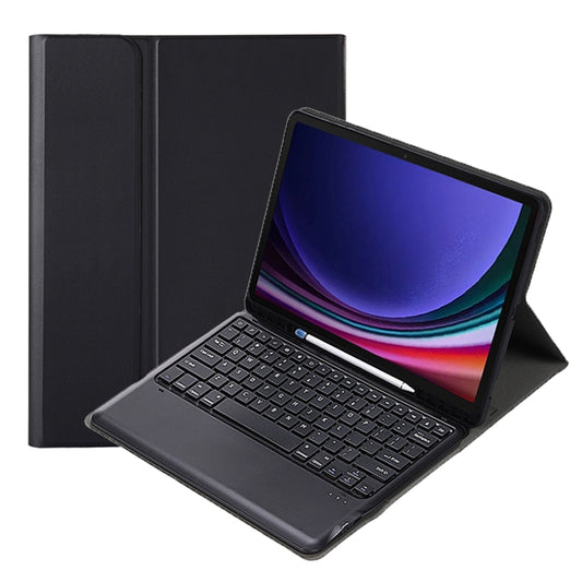 For Samsung Galaxy Tab S9+ / S9 FE+ A810B Pen Slot Detachable Bluetooth Keyboard Leather Tablet Case(Black) - Samsung Keyboard by buy2fix | Online Shopping UK | buy2fix