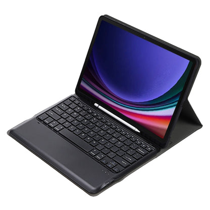 For Samsung Galaxy Tab S9+ / S9 FE+ A810B Pen Slot Detachable Bluetooth Keyboard Leather Tablet Case(Black) - Samsung Keyboard by buy2fix | Online Shopping UK | buy2fix