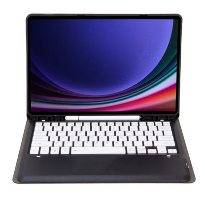 For Samsung Galaxy Tab S9+ / S9 FE+ A810B Pen Slot Detachable Bluetooth Keyboard Leather Tablet Case(Black+White) - Samsung Keyboard by buy2fix | Online Shopping UK | buy2fix