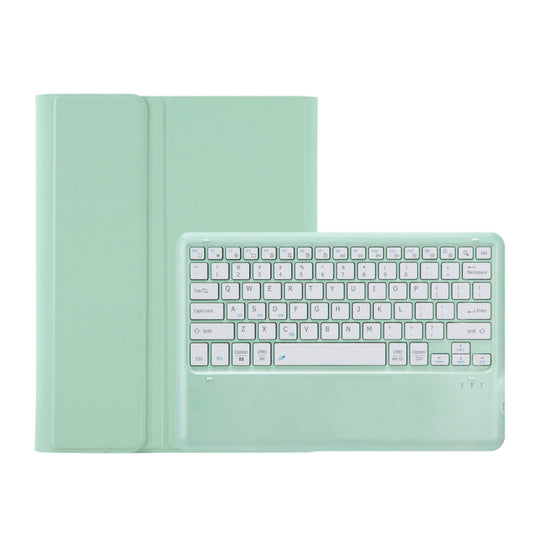 For Samsung Galaxy Tab S9+ / S9 FE+ A810B Pen Slot Detachable Bluetooth Keyboard Leather Tablet Case(Mint Green) - For Samsung by buy2fix | Online Shopping UK | buy2fix