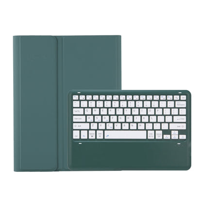 For Samsung Galaxy Tab S9+ / S9 FE+ A810B Pen Slot Detachable Bluetooth Keyboard Leather Tablet Case(Dark Green) - Samsung Keyboard by buy2fix | Online Shopping UK | buy2fix