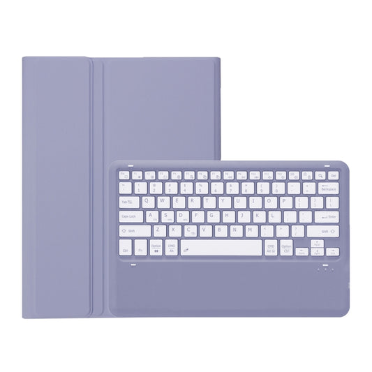 For Samsung Galaxy Tab S9+ / S9 FE+ A810B Pen Slot Detachable Bluetooth Keyboard Leather Tablet Case(Purple) - For Samsung by buy2fix | Online Shopping UK | buy2fix